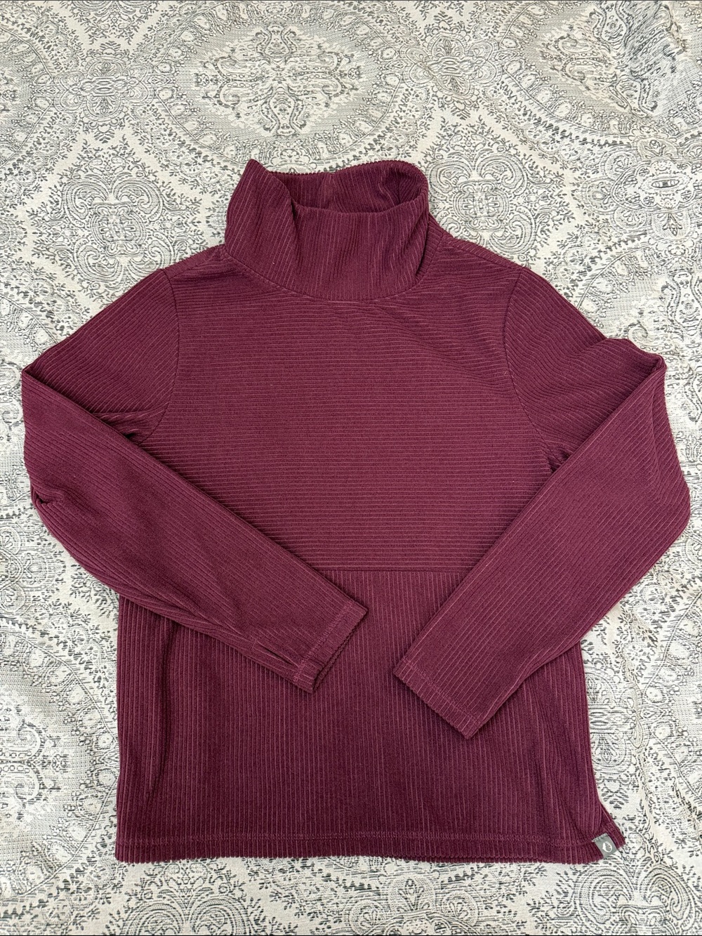 Wine The American Outdoorsman Ribbed Turtleneck Sweater - Medium
